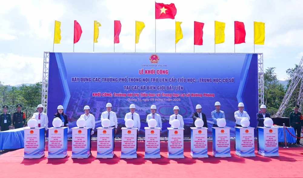 Quảng Trị khởi công xây dựng Trường nội trú Tiểu học và THCS Hướng Phùng